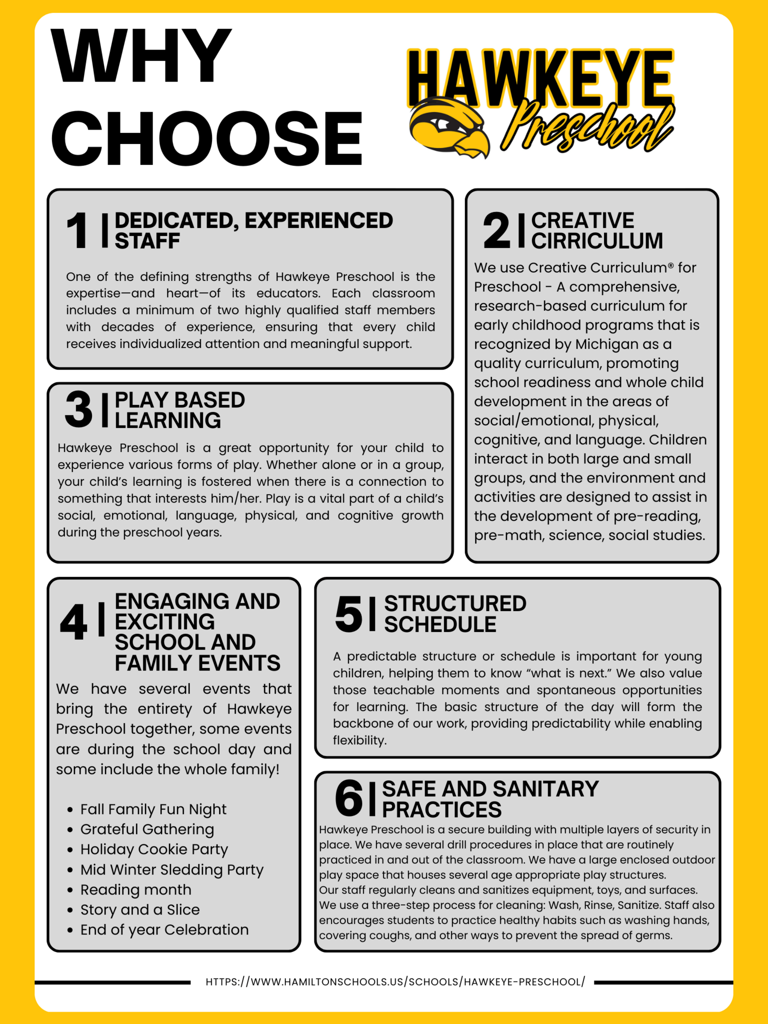 Why Choose Hawkeye Preschool?